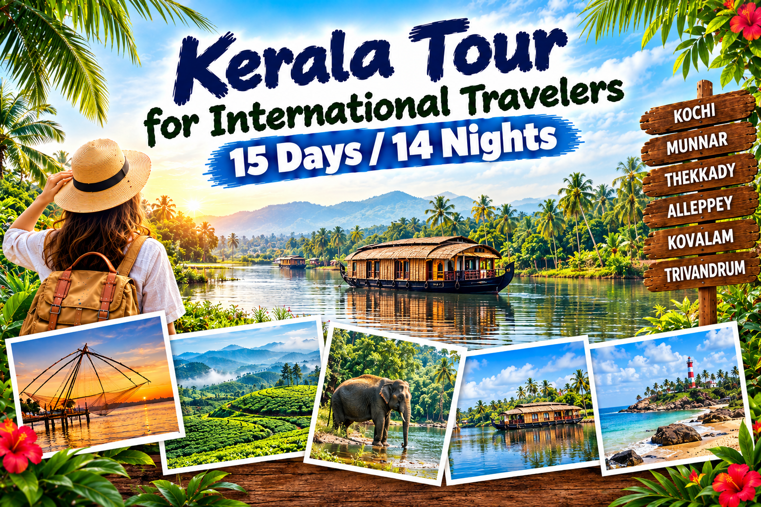 Kerala Tour for International Travelers | 15 Days / 14 Nights