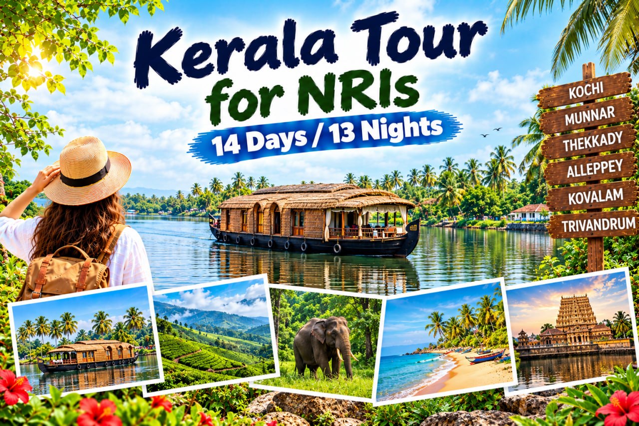 Kerala Tour for NRIs | 14 Days / 13 Nights