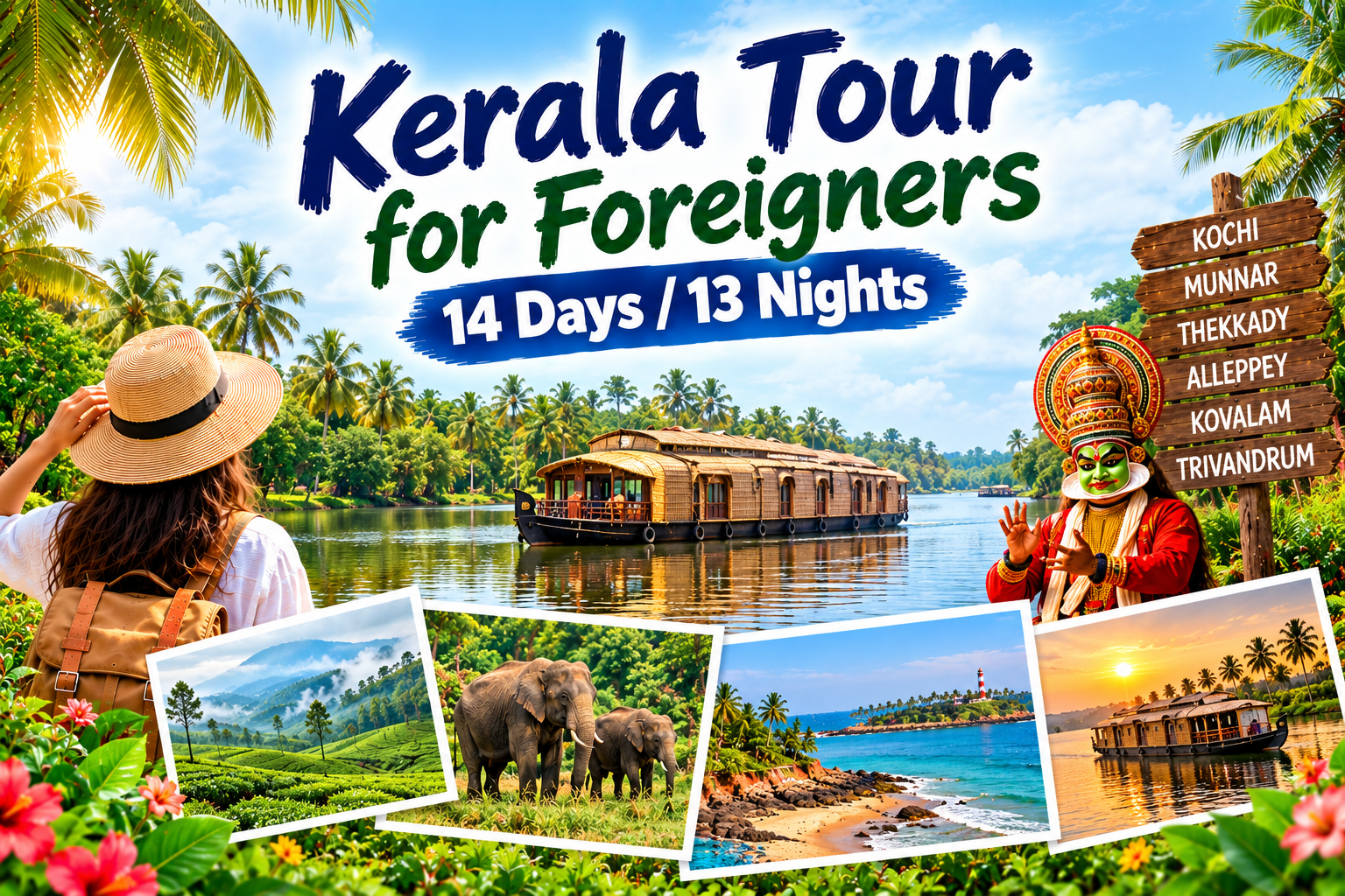 Kerala Tour for Foreigners | 14 Days / 13 Nights