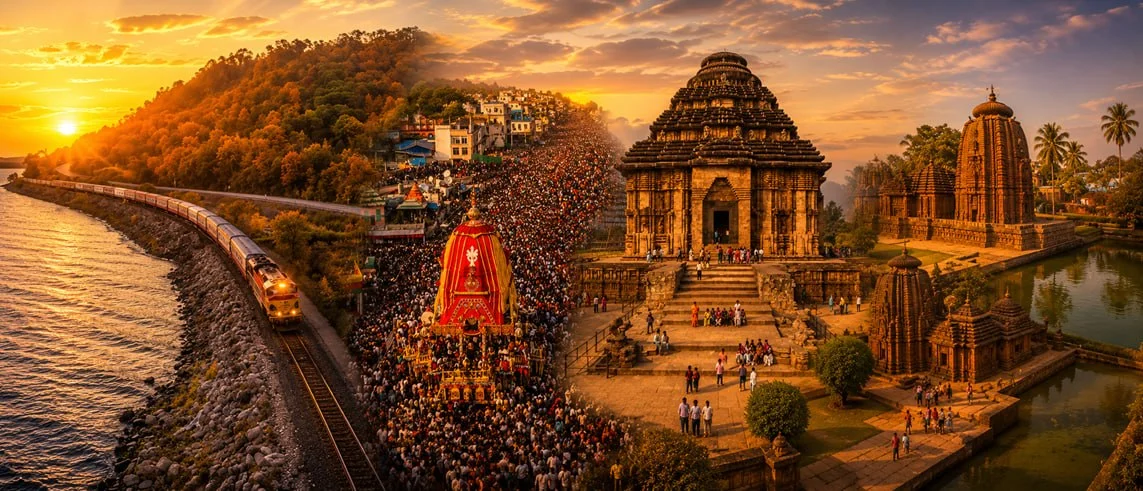 Mumbai to Odisha Temple, Heritage &amp;amp; Nature Tour by Train