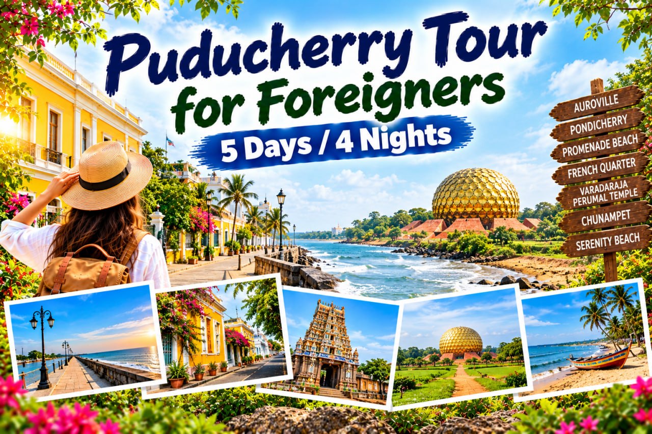 Puducherry Tour for Foreigners | 5 Days / 4 Nights